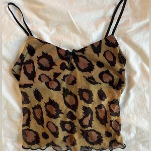 Tunnel Vision Leopard Mesh Cami
